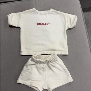 Isaiah Personalized Toddler T-Shirt & Shorts Set